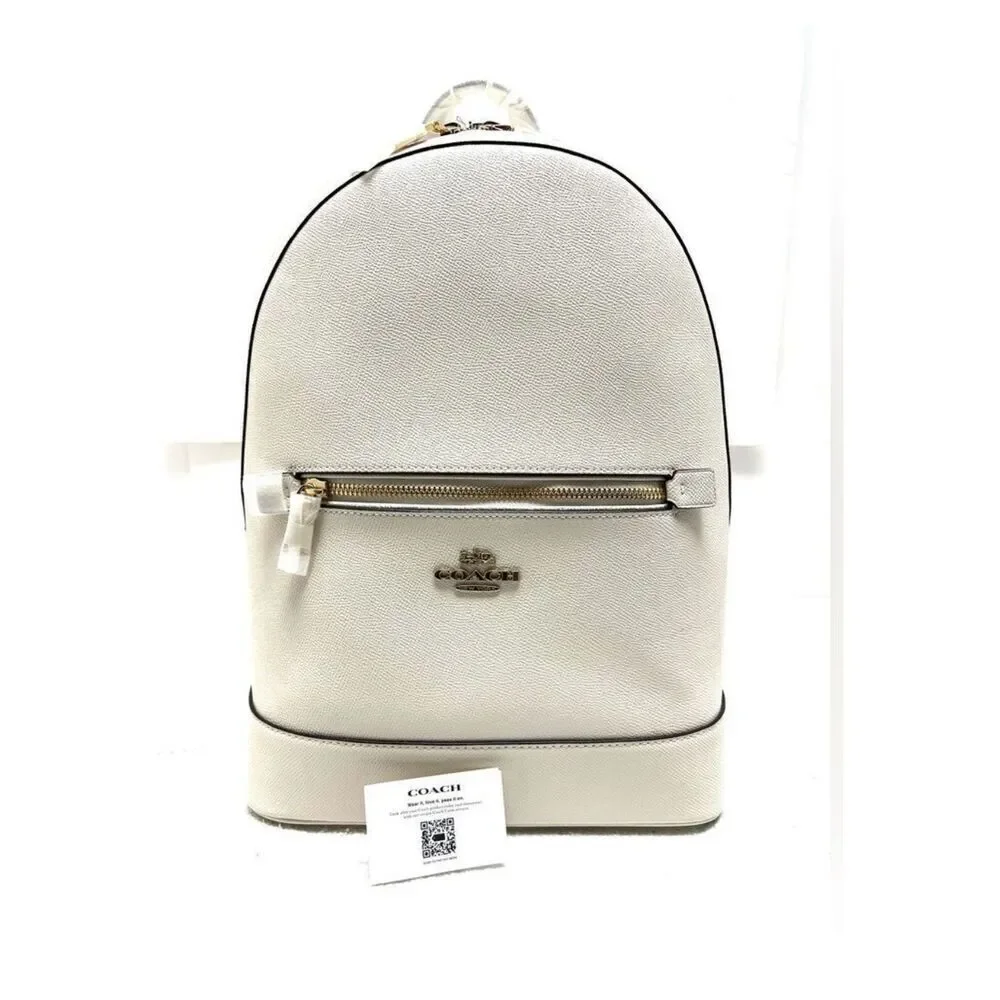 🔥🎁New! COACH Kenley Backpack Signature Canvas Chalk White Msrp:$398.00